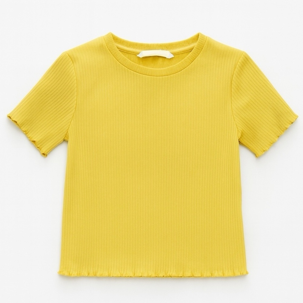 H&M Yellow Ribbed Top